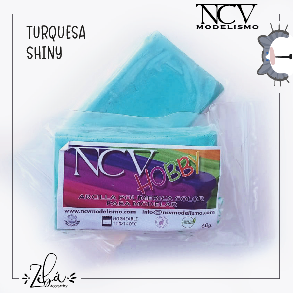 Producto - Arcilla polimérica turquesa shiny NCV HOBBY 60gr.