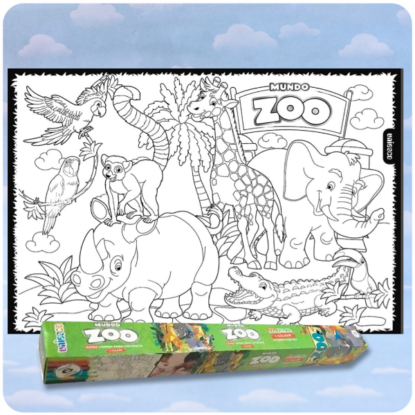 Producto - Lámina Gigante para Colorear - Mundo Zoo