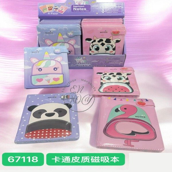 Producto - CUADERNO TAPA ECO CUERO CON IMAN 67118