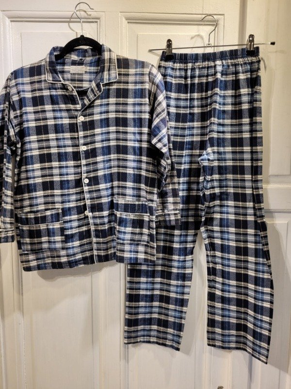 Producto - Pijama PON PON cuadrillé azul Talle 14 años - PRECIO: 20X