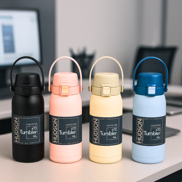 Producto - Botella Deportiva Rosa 500 ml Manija + traba +Tapa Flip