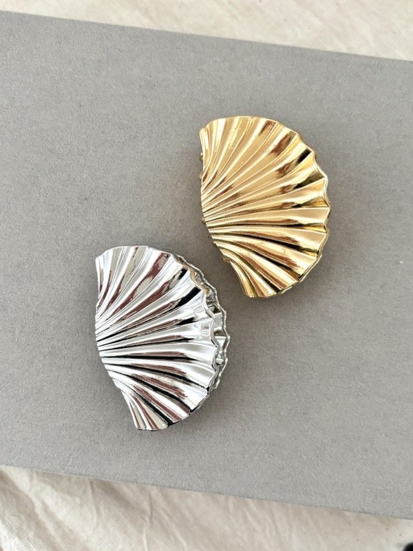Producto - Broche Metálico Mediano Concha de Mar