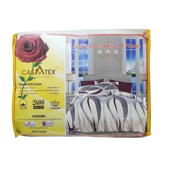 Producto - Juego de Sábanas FULL 2 plazas Casatex 2600 hilos 02