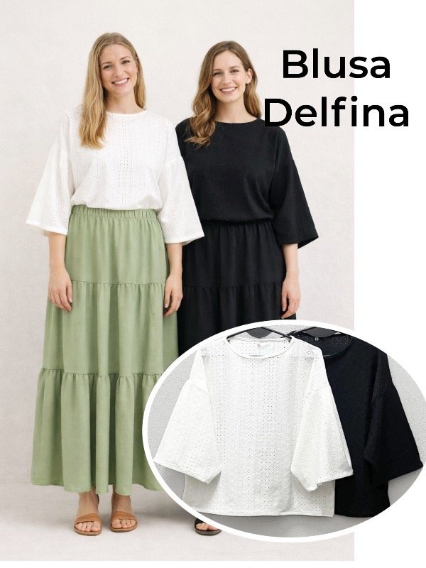 Producto - Delfina blusa oversize broderie