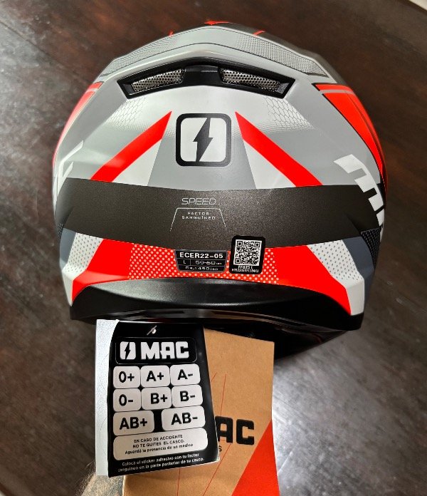 Producto - CASCO MAC 825 SPEED RAZOR ORANGE/GREY - 6