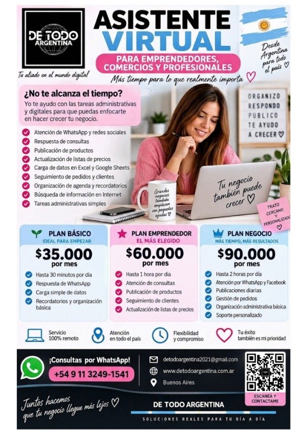 Producto - ASISTENTE VIRTUAL PARA EMPRENDEDORES, COMERCIOS Y PROFESIONALES. PL. EMPRENDEDOR