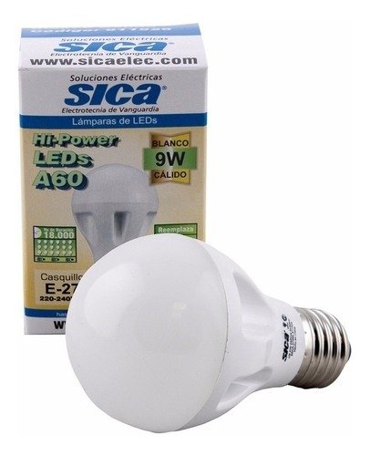 Producto - FOCO LED 9W FRIA E27 SICA