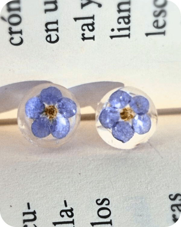 Producto - Aros Flor No me Olvides - Plata 925