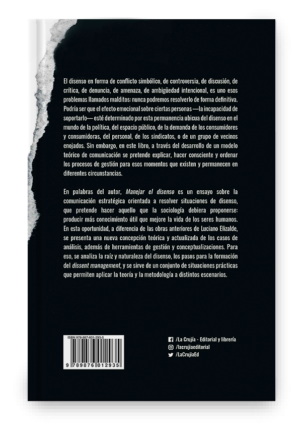 Producto - MANEJAR EL DISENSO - LUCIANO H. ELIZALDE - LA CRUJÍA - 1
