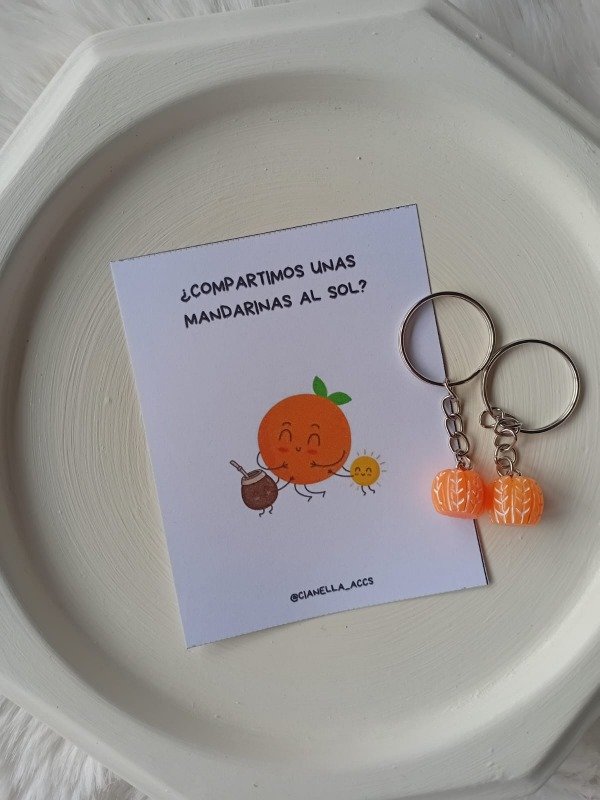 Producto - Llaveros para compartir mandarinas