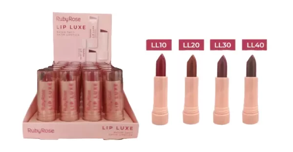 Producto - LABIAL SATINADO LIP LUXE - HB - CAJA DE 24 UNIDADES