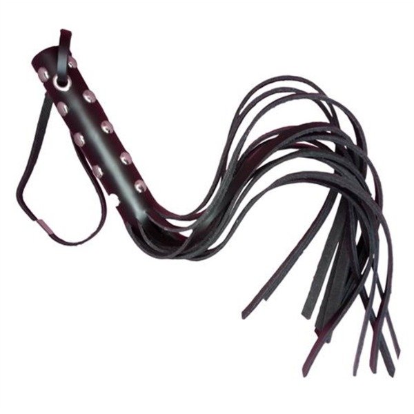 Producto - Latigo ancho 45cm con tachas Negro