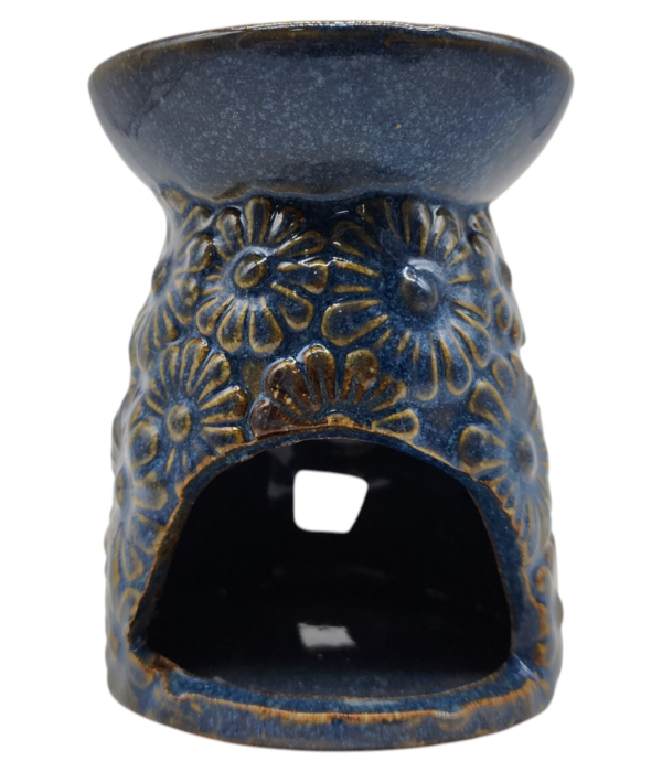 Producto - HORNILLO FLORES TALLADAS 11cm - AZUL