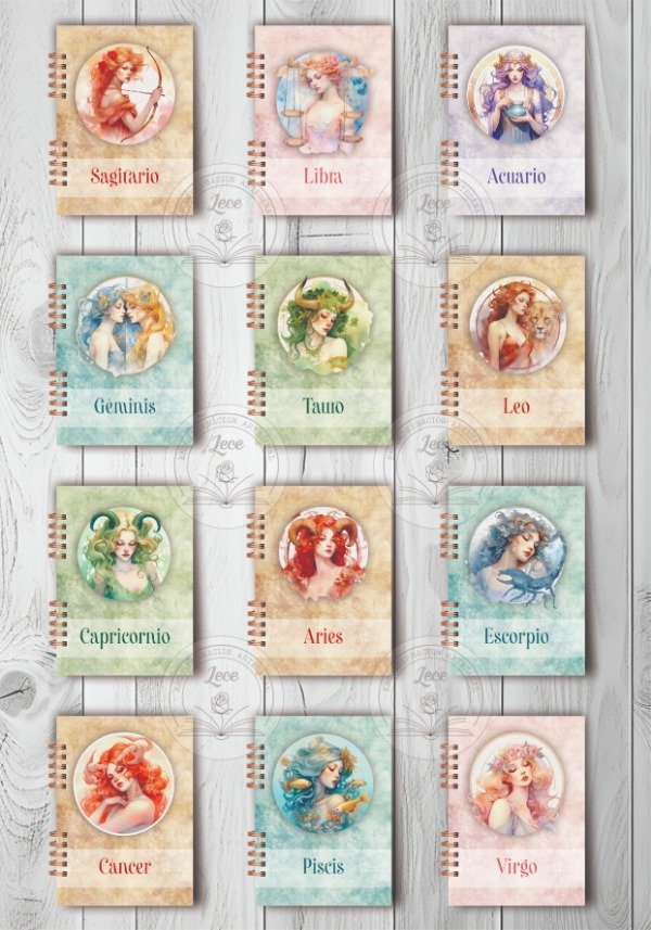 Producto - Pack imprimible portadas Zodiac (Texto editable)