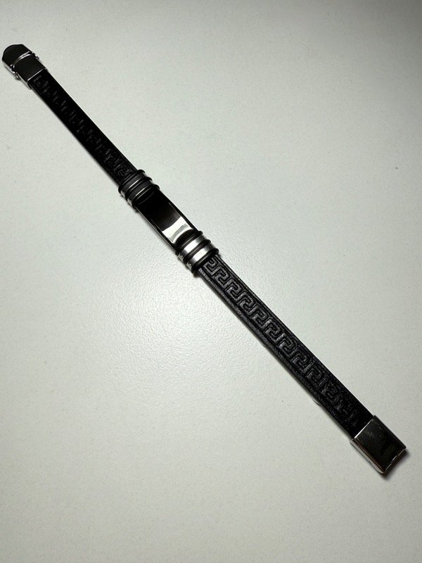 Producto - Pulsera Tramado con color azul oscuro y dije rectangular