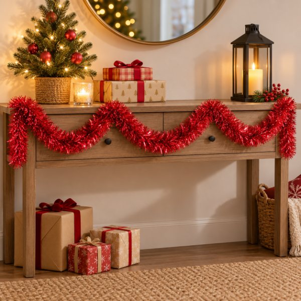 Producto - SET DE 2 GUIRNALDAS BRILLOSAS NAVIDEÑAS DECORATIVAS 2MTS CADA UNA - 0
