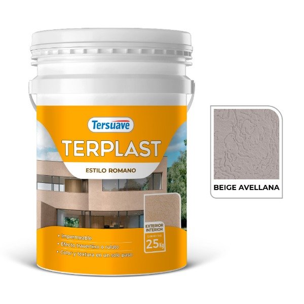 Producto - Terplast Romano Mediano Beige Avellana x 25 kgs.