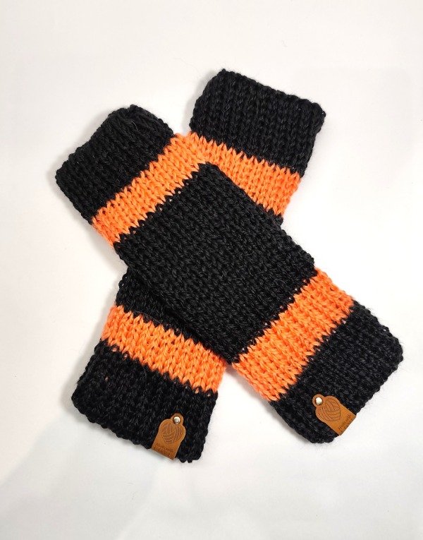 Producto - Mitones largos negro y naranja