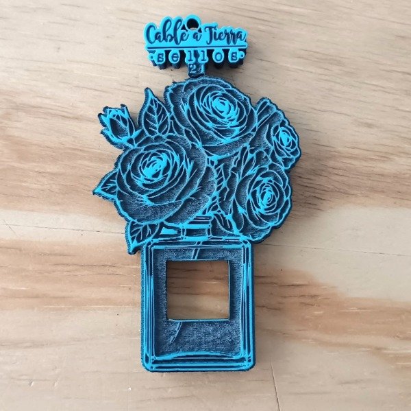 Producto - Sello de goma XXL Frasco con flores