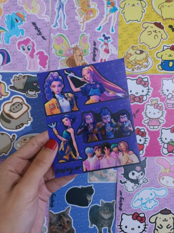 Producto - Plancha de stickers Kpop Demon Hunters