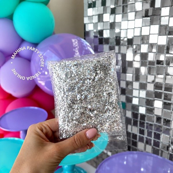 Producto - Confetti escamas plata