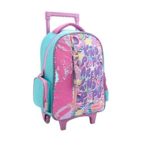 Producto - MOCHILA 15" CON CARRO Y LENTEJUELAS TRENDY