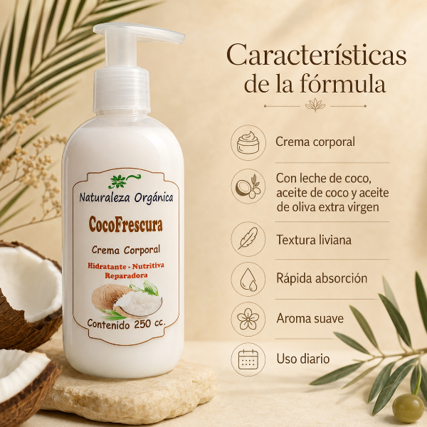 Producto - Crema Corporal CocoFrescura -  Hidratación y Frescura Natural - 5