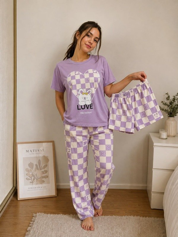 Producto - 3 piezas love lila