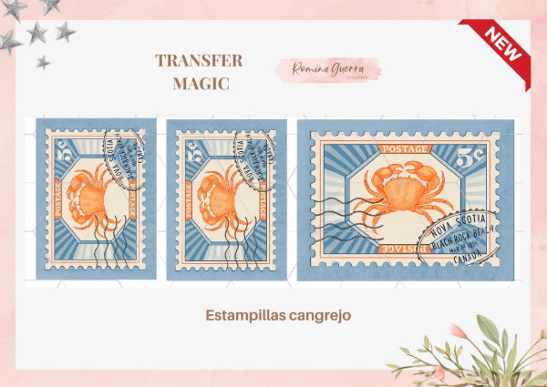 Producto - Transfer magic - Estampillas cangrejo