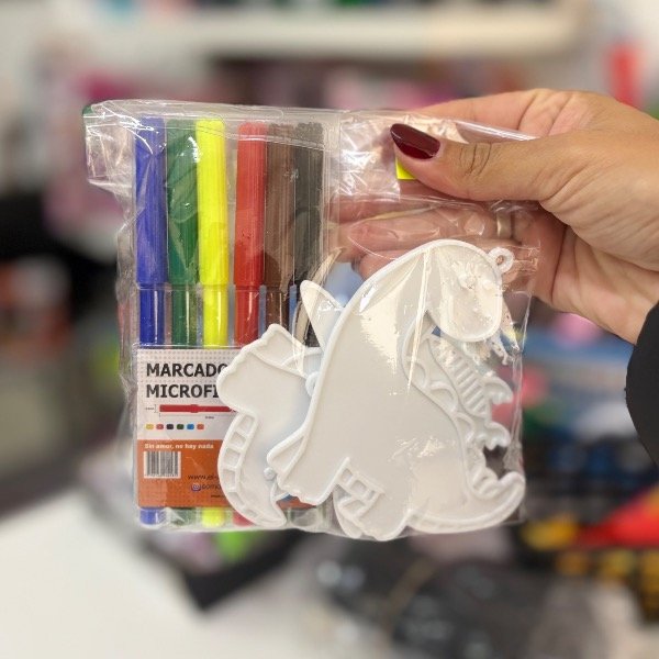 Producto - Set 3 Dinos con Pack Fibras x6 7551