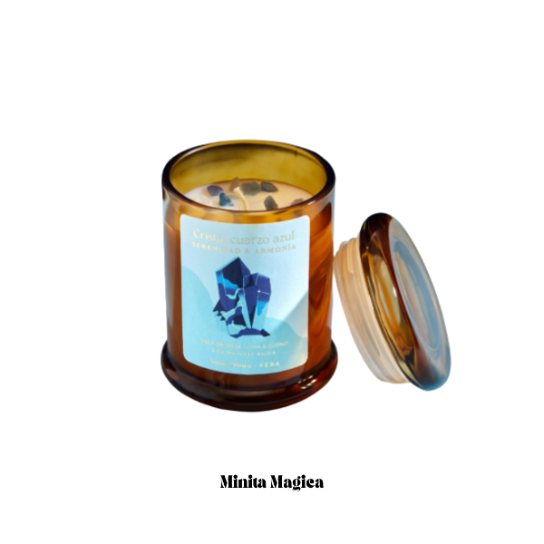 Producto - Vela cristal Cuarzo azul - Lima y ozono