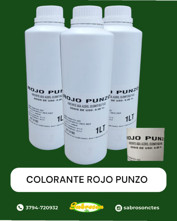 Producto - Colorante Rojo Punzo Crapsa X 5 Litros