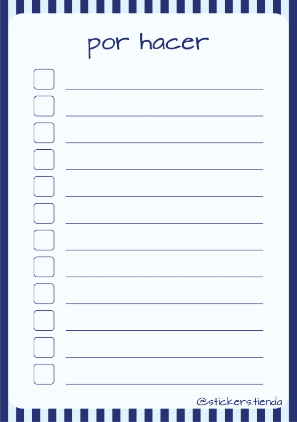 Producto - Lista de tareas "por hacer" imantado rayas - 3