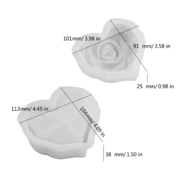 Producto - Molde alhajero corazon rosas - 1