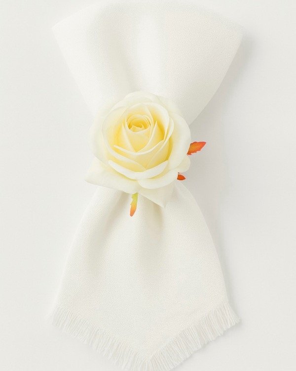 Producto - PORTA SERVILLETAS ROSE WHITE X 6 UNI.
