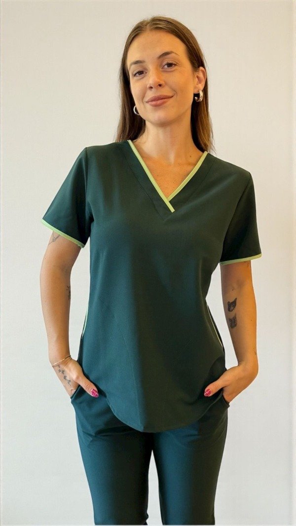 Producto - AMBO SPANDEX RACHEL (SOFTSPANDEX) Verde Inglés C/ Verde Agua