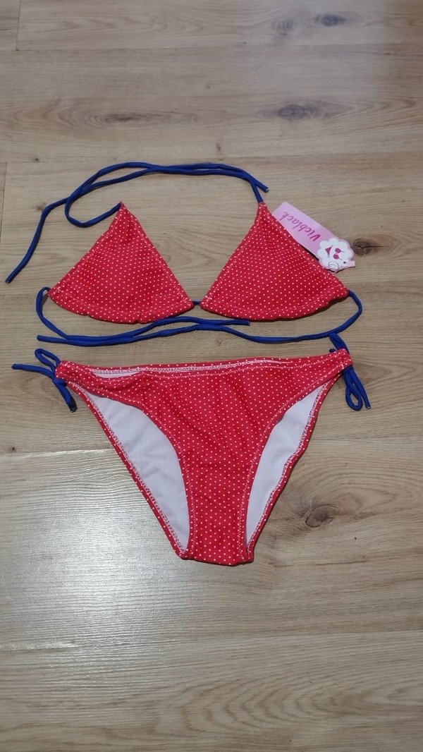 Producto - bikini nena con vedetina roja talle 14