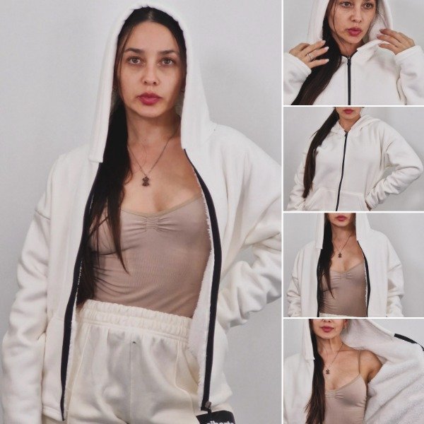 Producto - Campera Modelo Terra corderito Interno color Crema