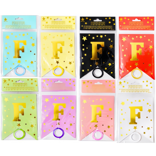 Producto - Banderin Feliz cumpleaños estrellas