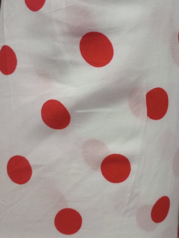 Producto - FIBRANA BLANCA LUNAR ROJO