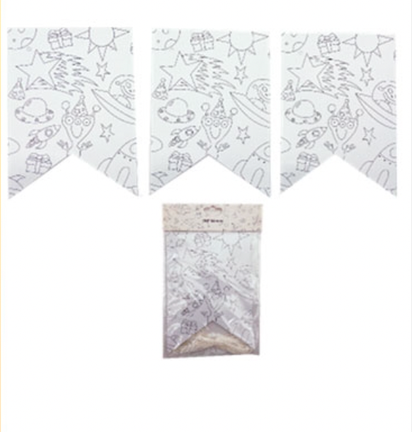 Producto - Banderin coloreable espacial