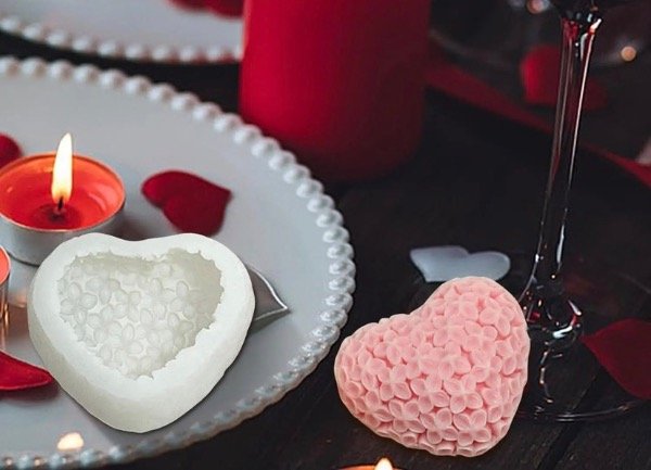 Producto - MOLDE SILICONA CORAZON CON FLORESs - 1