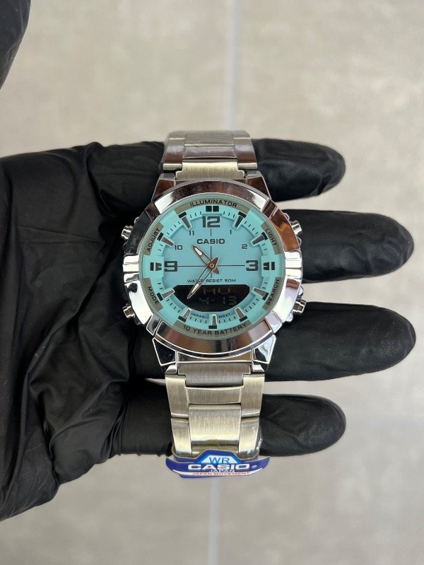 Producto - CASIO 14 PLATA CELESTE (premium)