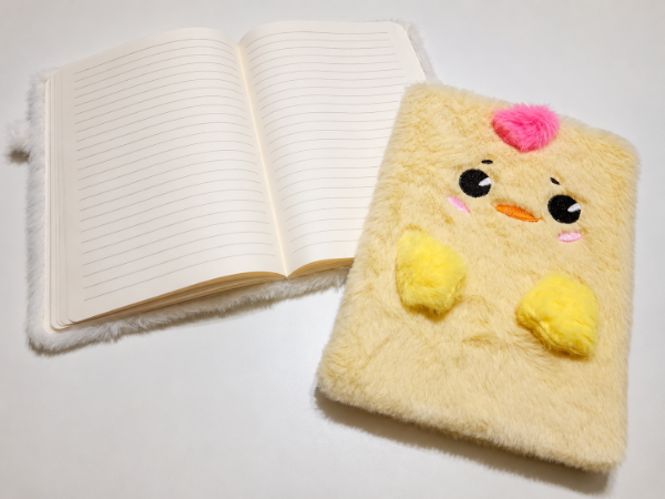Producto - Cuaderno A5 con Tapa de Peluche: OVEJITA O POLLITO - 1