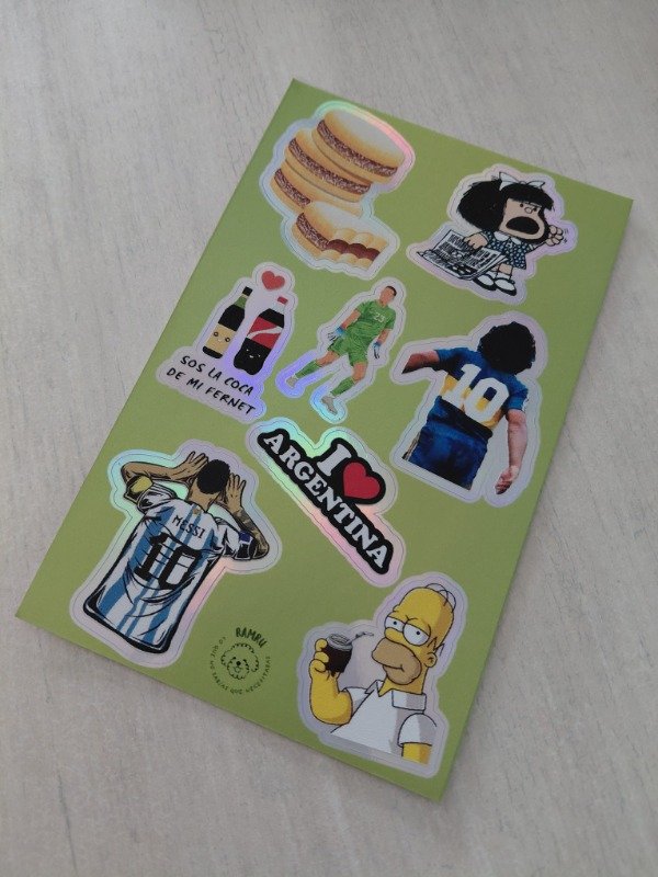 Producto - Planchitas de stickers - Argentina #003