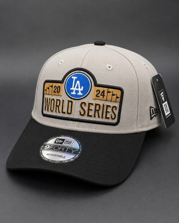 Producto - Gorra curva negro gris logotipo world series LA