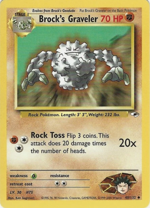 Producto - Brock's Graveler 40/132 Gym Heroes Unlimited