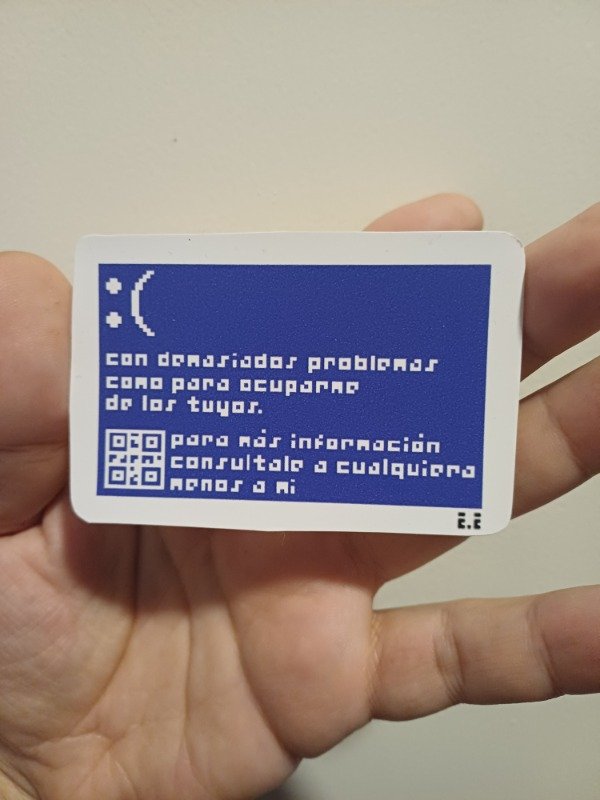 Producto - Sticker Pantalla azul