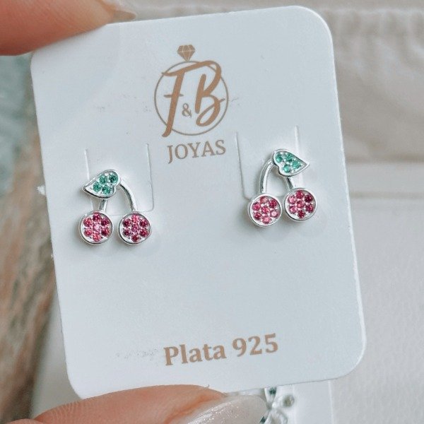 Producto - Aros Pasantes Cereza Plata 925