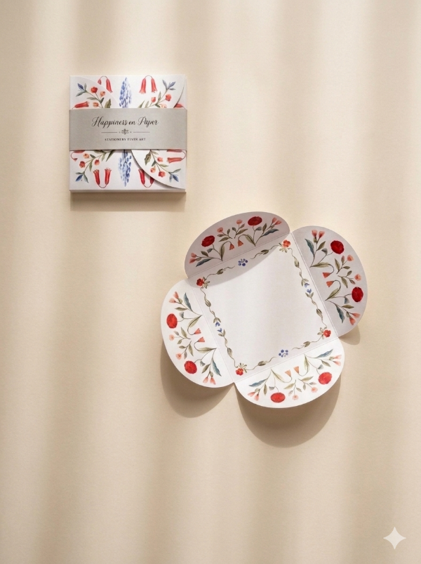 Producto - Tarjeta pétalo flor x 4